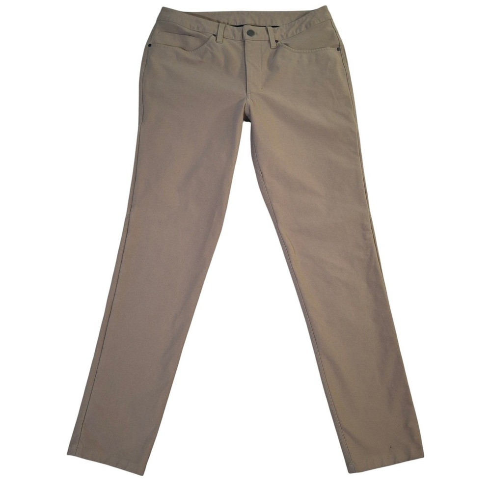 Lululemon ABC Slim Fit Pants Mens 32X30 Tan Utilitech Abrasion Resistant Trouser
